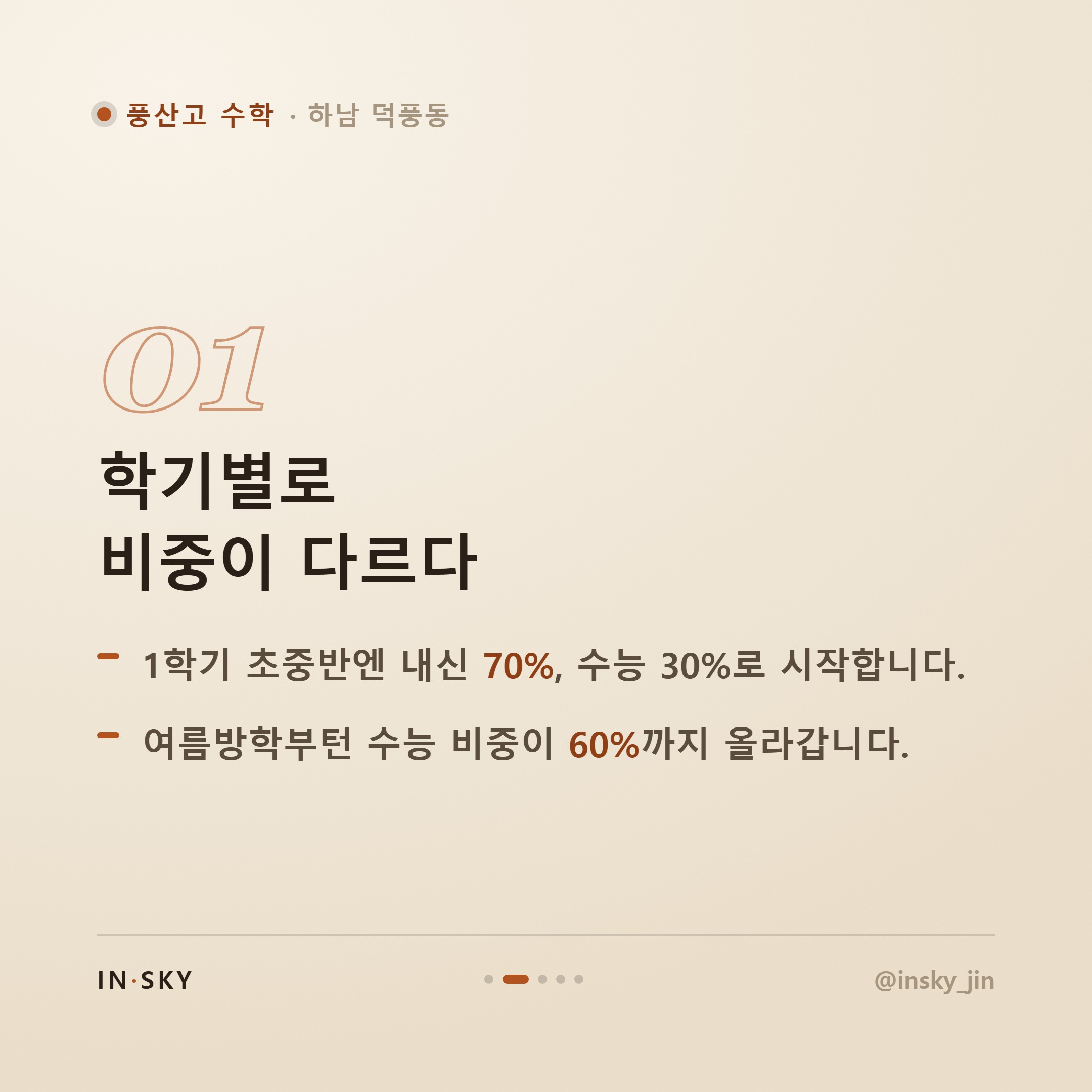 풍산고 고3 수학, 수능과 내신 두 마리 토끼 잡는 학기별 준비 기준 — 핵심 요약 카드 2/5
